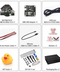 Components of 36 Gen2 Extruder Breakout Board With CAN And USB for Nema 14 36mm motors, including adapters, cables, and DIY kit.