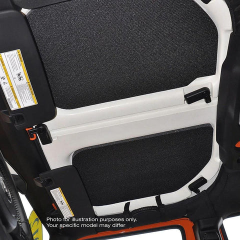 Design Engineering Boom Mat black sound-deadening panels for Jeep Wrangler JL 4-door interior
