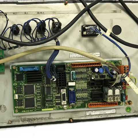 OP Panel PCB Assembly A05B-2502-C050 A20B-2101-0370 for Robot Controller Interface and Operator Panel on R-30iA Control Cabinets, Spare Parts for Robotic System, circuit board with wiring