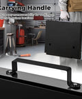Folding Welding Table With Carry Handle Pro Grade Build, 17 By 20 Inch Portable Galvanized Metal Work Table with handle close-up
