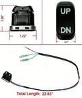 Outboard Trim Tilt Switch Replacement With Direct OEM Fit For Yamaha And Mercury Mariner Replaces 703 82563 02 00 703 82563 01 00 87 18286A43 Remote Control Trim Button Easy Install For Smooth Up And Down Motor Tilt with cable