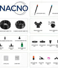 Components of Pro Grade Drip Irrigation Kit With Dual Five Sixteenth And One Quarter Inch Tubing 240 Ft Main Line shown