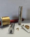 Hollow Stainless Steel Lock Cylinder Cap Removal Tool for easy disassembly, rekeying, maintenance of locks with grippy texture, two-sided design.