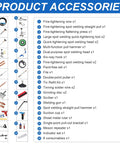 Product accessories list for 110V Spot Welder Dent Puller Kit For Car Body Repair Aluminum And Steel Pulling Stud Welder Dent Remover Machine Pro Grade Auto Body Repair Tool For Home Shop Durable Transformer Power