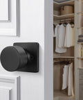 Matte Black Dummy Door Knobs 3 Pack Non Turning Pull Handles For Closet Pantry And French Doors No Function Door Pulls Built To Last Metal Hardware Durable on white closet door