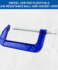 Heavy Duty 10 Inch Malleable Iron C Clamp For Metalworking Woodworking And DIY Projects With Smooth Jaw And Strong Grip