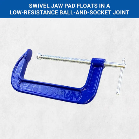 Heavy Duty 10 Inch Malleable Iron C Clamp For Metalworking Woodworking And DIY Projects With Smooth Jaw And Strong Grip