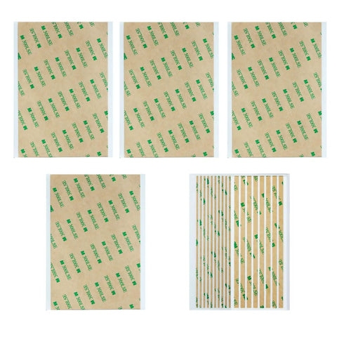 Double Sided Clear Adhesive Tape For Electronics And Auto Projects, Heavy Duty Thin Transfer Tape, Waterproof And Sticky, Ideal For LCD Screen Assembly, LED Strips, Touch Panels, DIY, Home And Car Decor, 5 Sheets