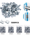 1200 Piece Wire Cage Clips Set With 2 Pliers For Bird Chicken Rabbit Quail Cages J Clips Buckle Clips Hog Ring Pliers