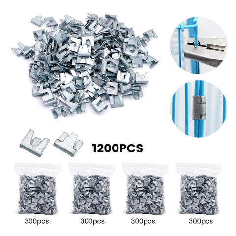 1200 Piece Wire Cage Clips Set With 2 Pliers For Bird Chicken Rabbit Quail Cages J Clips Buckle Clips Hog Ring Pliers