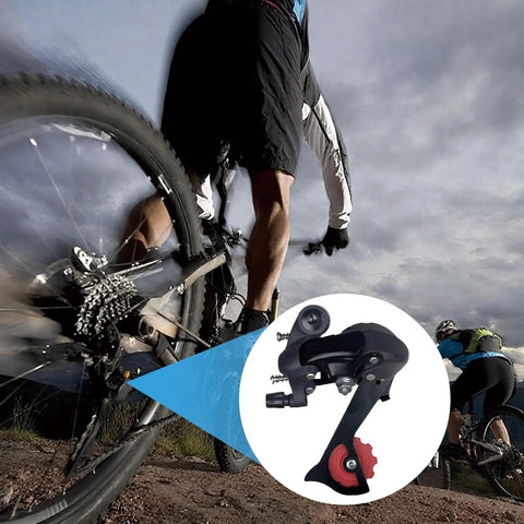 Cyclist with K138 6/7 Speed Rear Derailleur Direct Mount For Mountain Bike And Road Bike With 36T Capacity Replacement For TY21B