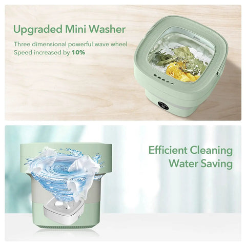 Compact Foldable Mini Washing Machine With Effective Sterilizing Function For Delicates And Small Items Perfect For Baby Clothes Underwear And Small Gear At Home Or On The Go Ideal For Apartments Travel Camping And RVs 110 To 240V