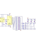Circuit diagram for DIY SMD SMT Welding Practice Soldering Skill Training Board With Water Lamp Circuit Demonstration And Backside Ruler