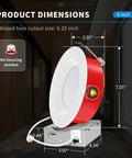 24 Pack 6 Inch Led Recessed Can Lights Sporting A Rock Solid Two Hour Fire Seal And Smooth Baffle Trim For Zero Glare Illumination Selectable 2700K Through 5000K Warm To Daylight Dimmable Downlights Ic Wet Rated Etl Approved product dimensions showing advised hole cutout size 6.25 inch