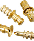 Heavy Duty Table Leaf Connectors And Bolt Sleeves For Extension Dining Tables Rock Solid Zinc Alloy Hardware With Brass Plated Finish. 4 connectors.