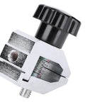 Beefy 500N Push Pull Test Clamp For Tensile Testing, Stainless Steel Force Gauge Fixture With 3.5mm Opening, Rugged Tension Meter Clamp For Lab And DIY, Industrial Strength Grip And Stable Load Bearing, stainless steel clamp with black knob