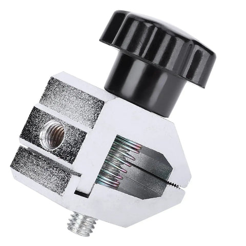 Beefy 500N Push Pull Test Clamp For Tensile Testing, Stainless Steel Force Gauge Fixture With 3.5mm Opening, Rugged Tension Meter Clamp For Lab And DIY, Industrial Strength Grip And Stable Load Bearing, stainless steel clamp with black knob
