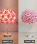 Red Rose Flower Desk Lamp With Lampshade For Nightstand Adds Cute Modern Vibe To Any Bedroom Minimalist Yet Cozy Decor Gift For Women And Girls Christmas Parties Weddings Date Night Home Office