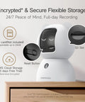 2.5K Indoor Security Camera 4 Pack With Free AI Person Pet Cry Detection No Subscriptions 4MP Home Surveillance Pan Tilt WiFi.