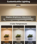 4 Pack Motion Sensor Closet Lights USB C Rechargeable Puck Lights For Under Cabinet And Stairs Dimmable 1200mAh Battery Magnetic Stick On Night Lights With 3 Color Temperatures showing brightness adjustment and color options.