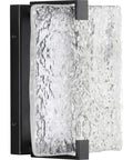 LED Stone Glass Wall Sconce In Brushed Nickel ADA Compliant Modern Dope Lighting For Hallways And Bathrooms Energy Efficient Ambient Glow Easy Mount Hardware