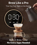 Gooseneck Electric Kettle With Precise Temperature Control Plus Or Minus One Degree Fahrenheit pouring over coffee filter