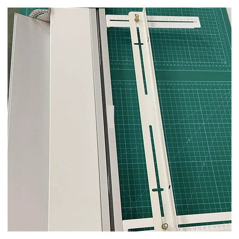 Heavy Duty 125 Cm Acrylic Bender Machine With No Sweat Water Cooling And Crisp Temp Controls For Pvc Vinyl Sheets Pro Shop Angle Positioning Bracket Upgrade Set on a green cutting mat.