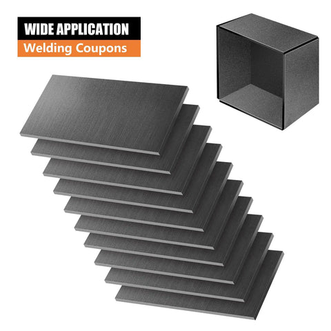 Stack of 4x2 Inch Welding Coupons Set 11 Gauge 10 Pieces Mild Steel Practice Plates Kit For MIG TIG Stick Arc Welding DIY Metal Projects Newbie Friendly Starter Kit For Beginners