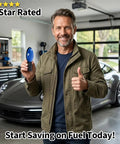 Man holding Gas Saver And Fuel Sync Device For Cars And Trucks Enhance Fuel Economy And Throttle Response