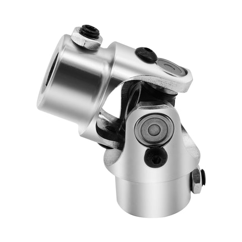 Seventeen Millimeter Double D To Three Quarter Inch Double D Steering U Joint Chrome Shaft Universal Coupling Direct Fit Three And A Quarter Inch Overall Length One And Five Eighths Inch Outer Diameter Maximum Thirty Five Degree Working Angle