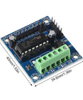 Arduino Friendly Mini Stepper Motor Shield With L293D Driver, 40x34.6mm board, designed for DIY robotics and microcontroller projects