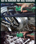 Extended Cordless Electric Ratchet Wrench Kit, 12V, 400 RPM, used in automotive and machinery applications.