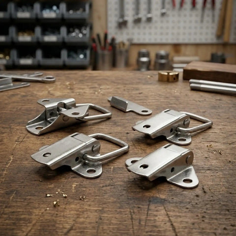 Stainless Steel Draw Latches 4 Pack, 304 Butterfly Buckle Clips For Flight Cases, Tool Boxes, Cabinets, And Guitar Gear