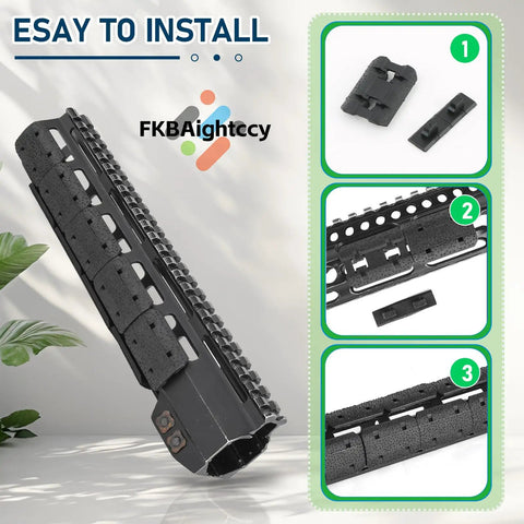12 Pack Wide Rail Pressure Switch Cable Guides Clips For M System Black Premium Aluminum Alloy installation view