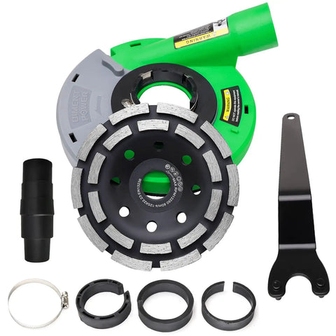 Power Dust Shroud For Angle Grinders 4.5 Inch And 5 Inch Includes Diamond Grinding Cup Wheel Universal Surface Grinding Shield
