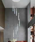 8-Light Bubble Pendant LED Chandelier With Chrome Finish For Modern Kitchen Island Lighting in contemporary room setting