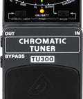 Ultimate Guitar And Bass Tuner Pedal With 7 Tuning Modes, compact stompbox, LED display, visible brand logo and inputs.