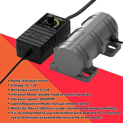 12V DC Vibration Motor 3800 RPM Mini Rotary Vibe For Electric Massage Beds And Chairs With Adjustable Speed And 110V Power Adapter