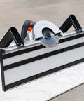 Premium Electric Tile Bevel Cutter For Slick 45 Degree Chamfers On Ceramic And Marble With Hassle Free 1 To 3 Mm Edge Depth Adjustments For Boss Level Tile Projects At Home with sharp blade and adjustable base.