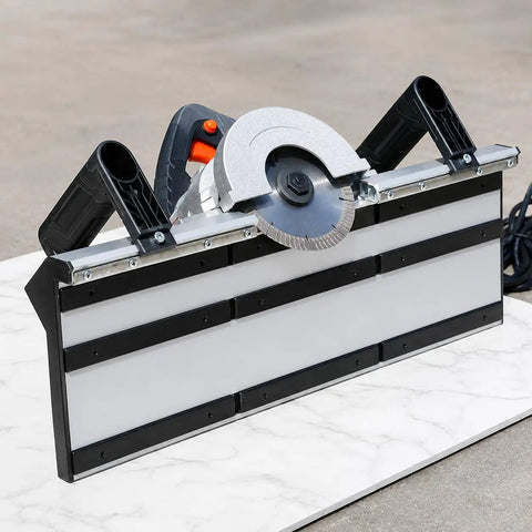 Premium Electric Tile Bevel Cutter For Slick 45 Degree Chamfers On Ceramic And Marble With Hassle Free 1 To 3 Mm Edge Depth Adjustments For Boss Level Tile Projects At Home with sharp blade and adjustable base.