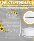 From Daughter And Son Sunflower Engraved Acrylic Heart Night Light For Mom Usb Low Power Table Decor Best Gift For My Mom Mothers Day Or Christmas For Any Occasion