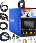 3 In 1 Plasma Cutter And Welder Combo Machine With Dual Voltage 110V 220V, 40A Plasma, 180A Lift TIG, 180A Stick with accessories