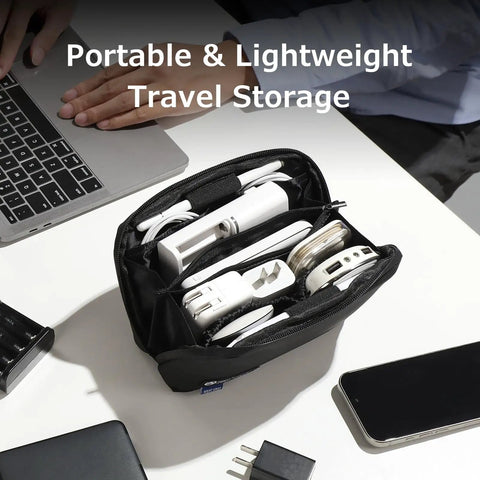 Waterproof Travel Tech Pouch Electronics Organizer Cable Case For Chargers Cables USB Drives Earbuds And Small Gadgets