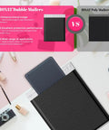 10x13 Inch Black Bubble Mailers 40 Pack Waterproof Padded Envelopes Self Seal Cushioning For Shipping with comparison inset