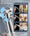 Handheld Bidet Sprayer With Water Filter And Adjustable Pressure Stainless Jet Spray for versatile cleaning uses.