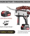 Professional Cordless Fish Tape For Electricians With 21V Brushless Motor And Powerful Battery Life Up To 4 Hours Using The 100Ft Lead Line to operate a threading machine.