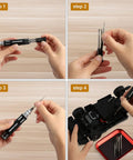 Step-by-step use of 10 In 1 RC Repair Tools Kit With 1.5 2.0 2.5 3.0 4.0 5.5mm hex bits, nut socket wrenches on RC car