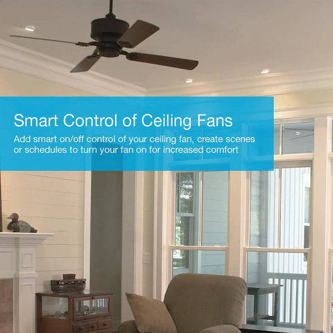 Smart Light Switch With Hub Required, Control From App Or Voice, Schedule Scenes, ideal for ceiling fan control in living room.