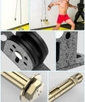 Heavy Duty Silent Pulley Block For Home Gym Lifting Wall Or Ceiling Mount Pulleys With Quiet Dual Bearing Nylon Sheaves 300 KG Load Capacity Durable Stainless Steel Wheel For Lifting Weights And Hoists detailed close-up and setup images