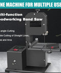 Hardcore Mini Band Saw Featuring Knockout 800W Pure Copper Motor 70Mm Cut Height 90Mm Throat With Tilted Metal Table For Smooth Wood And Foam Projects Right In Your Shop, showcasing multi-function capabilities.